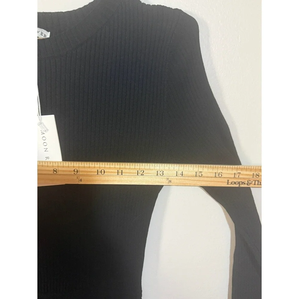 Moon River Sweater Bodycon Maxi Dress S‎ Black Holiday Shimmer Evening Chic